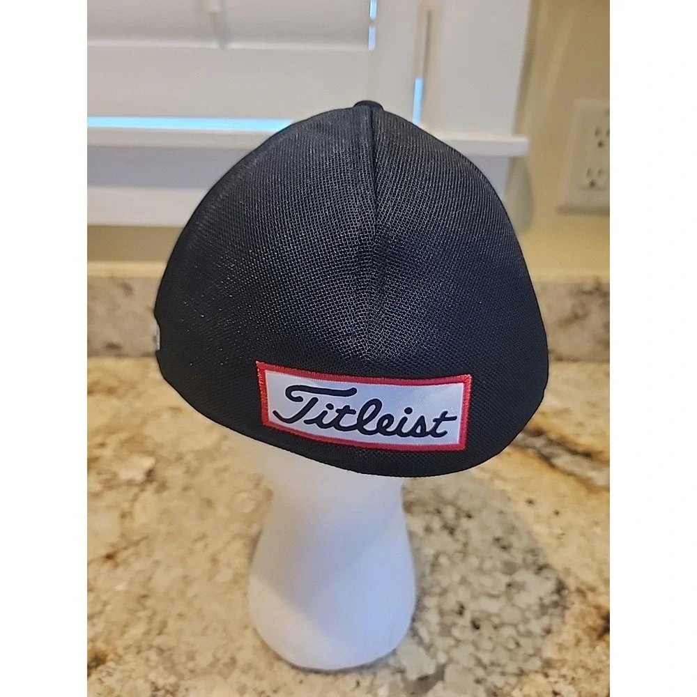 Titleist FootJoy Pro V1 Fitted Golf Hat Black Cap FJ Logo Size Medium/Large